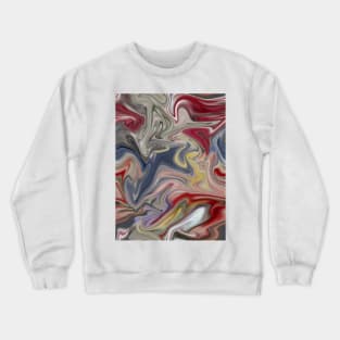 Colorful Silk Marble - Digital Liquid Paint Crewneck Sweatshirt